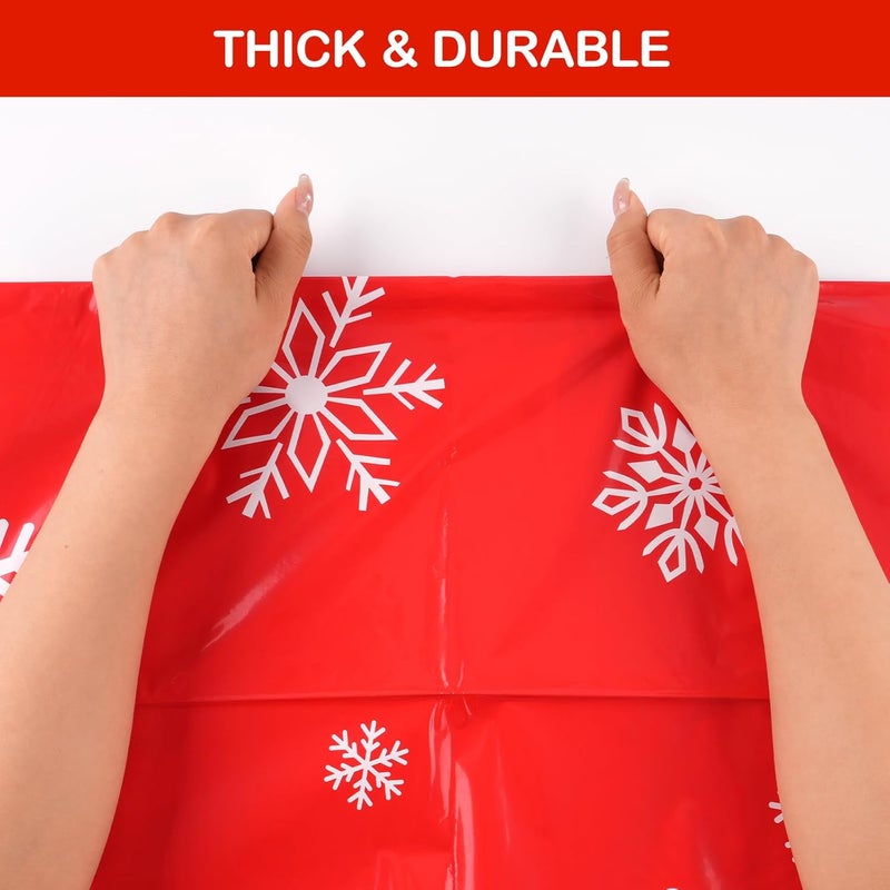 Sofier Large Christmas Gift Bags 36"x56" Holiday Gift Wrap 2pcs Jumbo Christmas Bag for Gifts Giant Sacks for Presents Big Xmas Plastic Gifts Bags(Snowflake+Zigzag) - Image 5